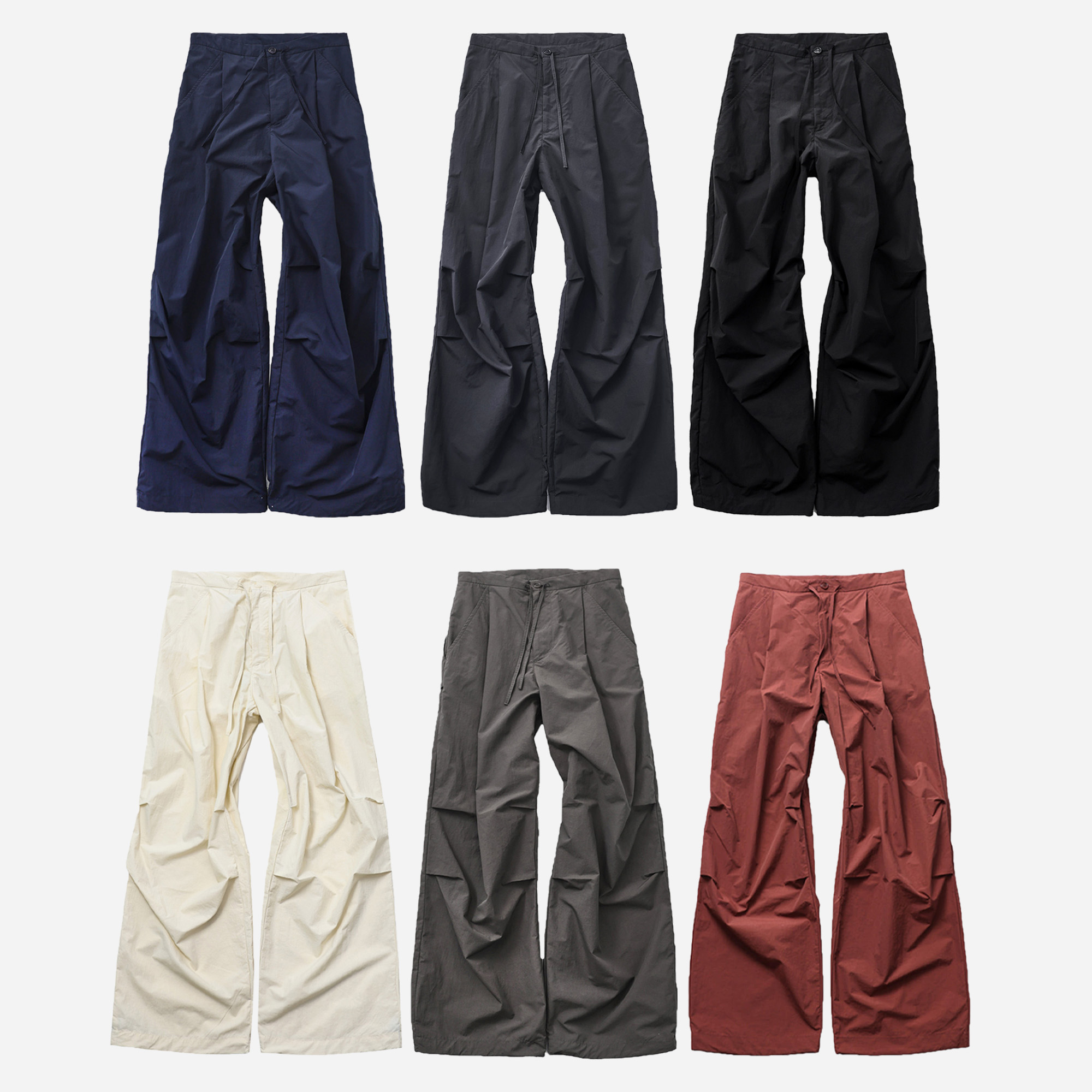【ODLYWORKSHOP】Stripe Knee Dart Trousers 2Colors Stripe Knee Dart Trousers, Burnt - 감도 깊은 취향 셀렉트샵 29CM