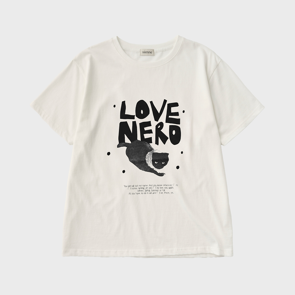 3차] Love Nero T-shirt (White) - 감도 깊은 취향 셀렉트샵 29CM