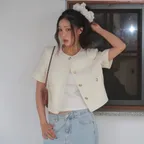 다나 크롭 트위드 자켓 / DANNA CROP TWEED JACKET_2colors