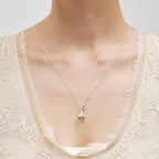 [29단독] lighting pendant long necklace_crystal