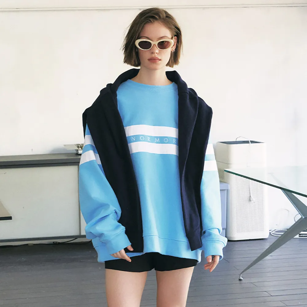 [본못] 스웻셔츠 올오버 스트라이프 AW24-SW01-FBL [OL]