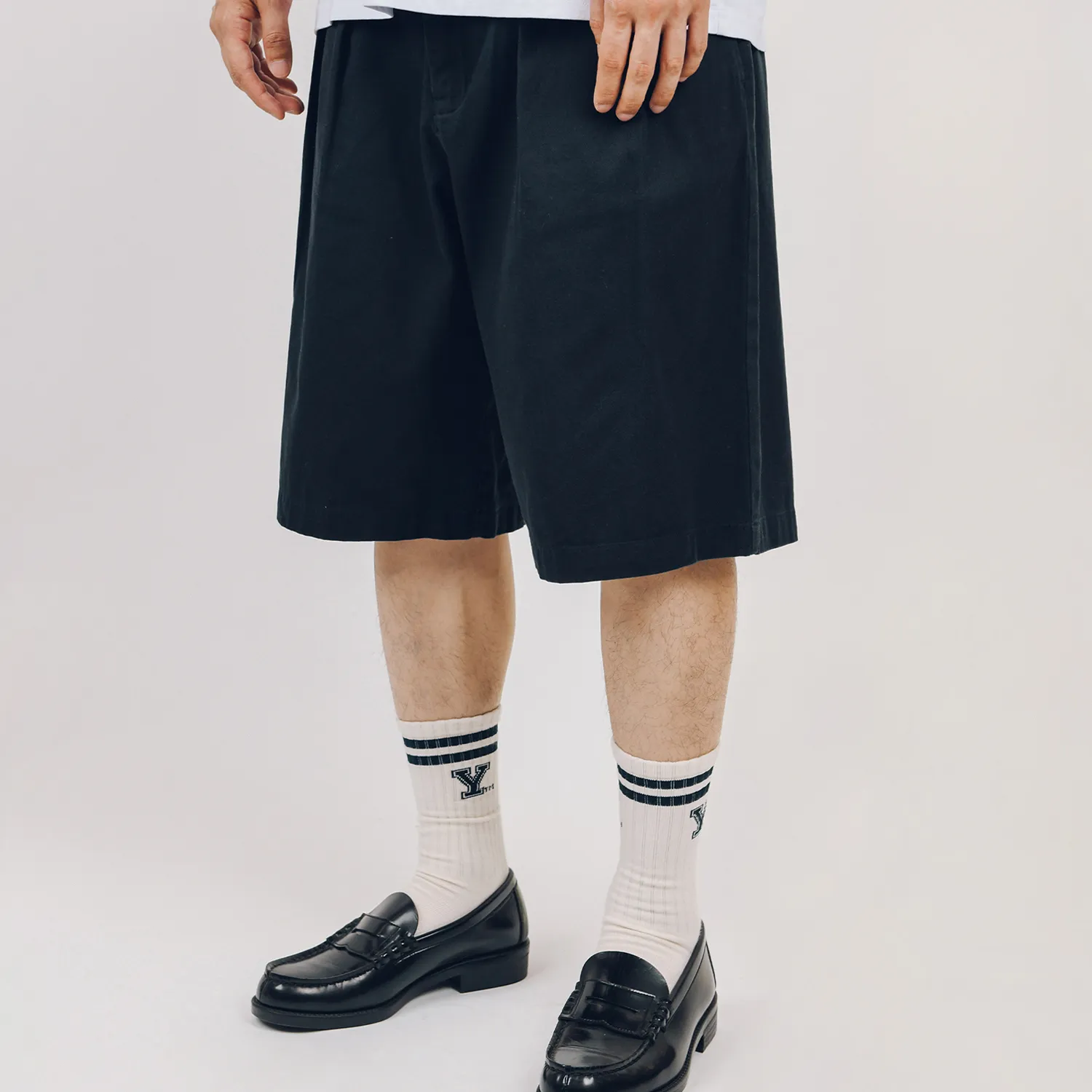 ★MAINBOOTH★Billy's Oversized Stripe Shorts(GRAY)★正規品 Billy's Oversized Stripe Shorts(GRAY) - 감도 깊은 취향
