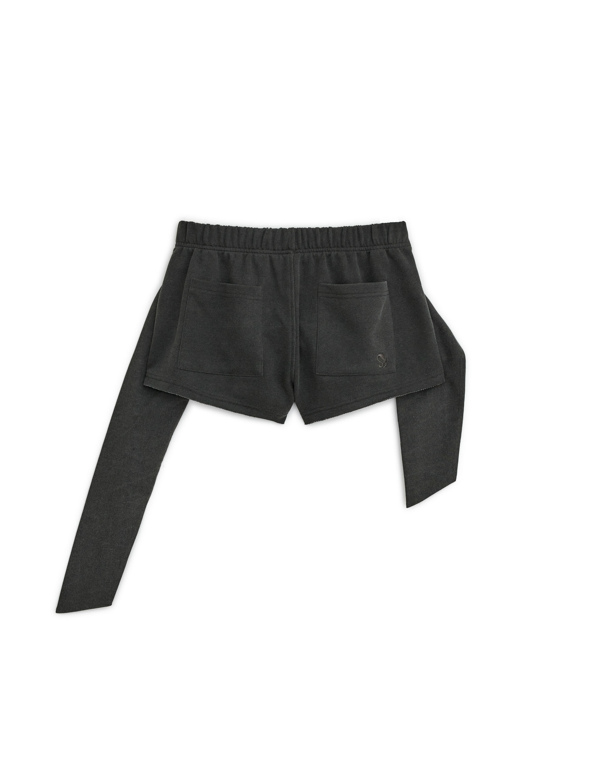 Tie Raw-cut Sweat Shorts, CHARCOAL - 감도 깊은 취향 셀렉트샵