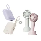 [여행 듀오팩] 알로 듀얼팬2 휴대용 선풍기 F2A + 포켓 미니 보조배터리 10000mAh 1008PD