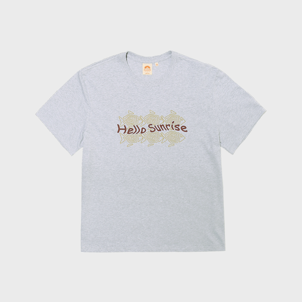【HELLO SUNRISE】 HS x ETCblank Sunrise Dancing Tee /追跡付 HS x ETCblank Under The Sea Tee_3% Gray - 감도 깊은 취향