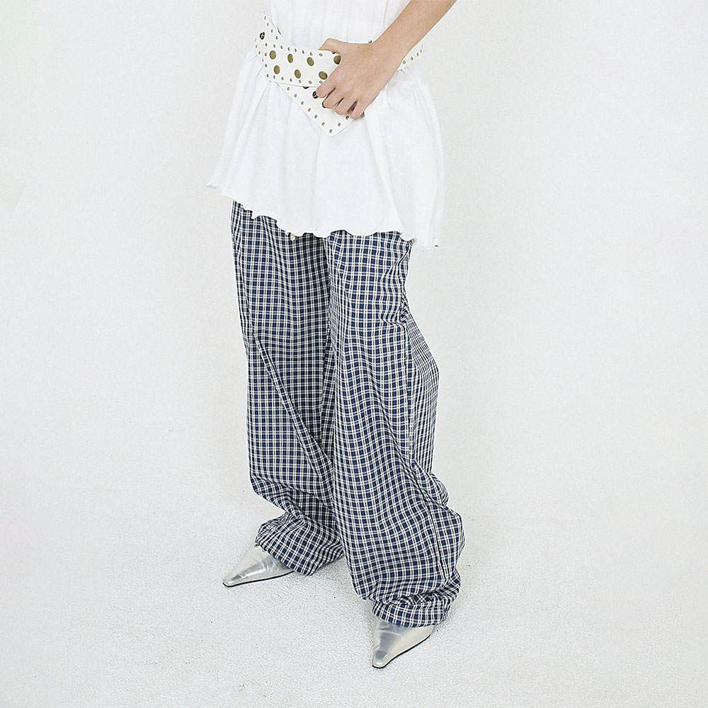 CHECK SUMMER PANTS (BLUE) - 감도 깊은 취향 셀렉트샵 29CM