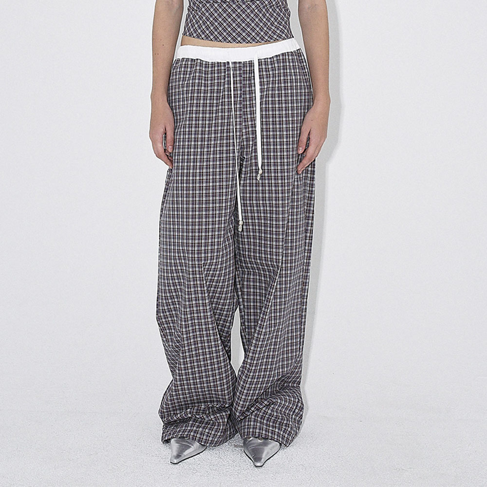 ◆typeservice◆ Textured Ruffled Comfy Pants Gray OSTB07GYF Textured Ruffled Comfy Pants [Gray] - 감도 깊은 취향 셀렉트