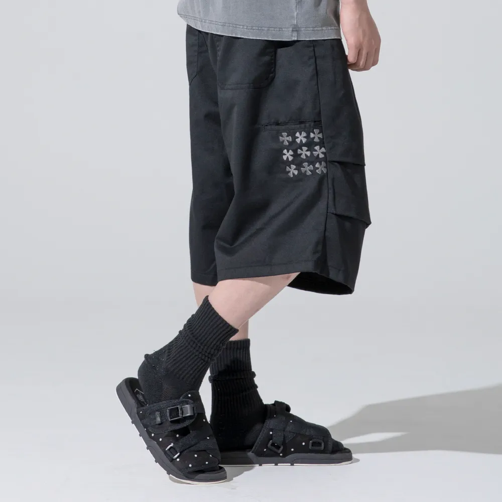[NOT4NERD] Dagger Tribal Logo Bermuda Sweat Shorts☆送料込☆ Dagger Tribal Logo Bermuda Sweat Shorts - Khaki - NOT4NERD