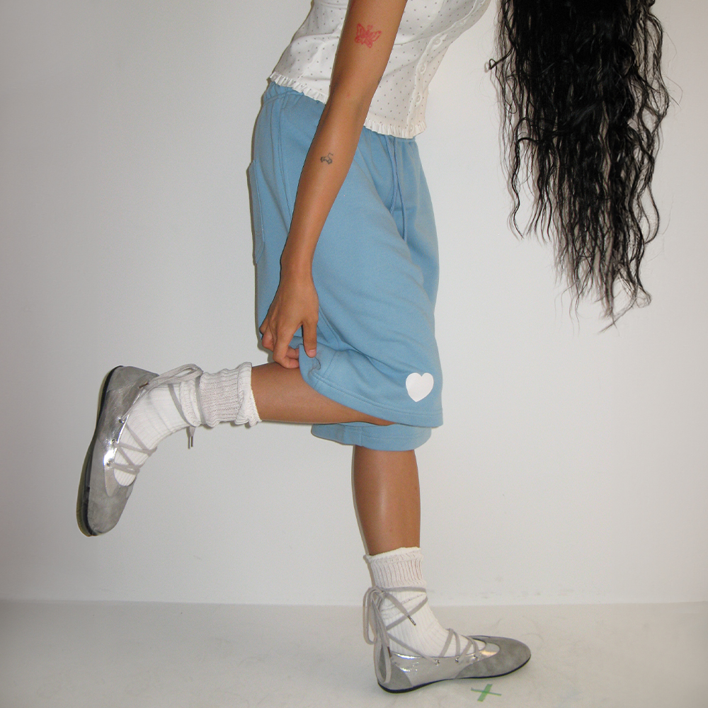 ショートパンツ RONRON TERRY BANDING SHORTS WHITE MELANGE ショートパンツ RONRON TERRY BANDING SHORTS WHITE MELANGE