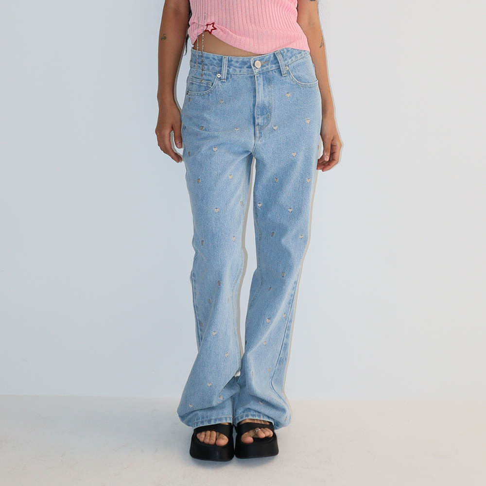 Mused Heart Bleach Jeans - Blue - 감도 깊은 취향 셀렉트샵 29CM