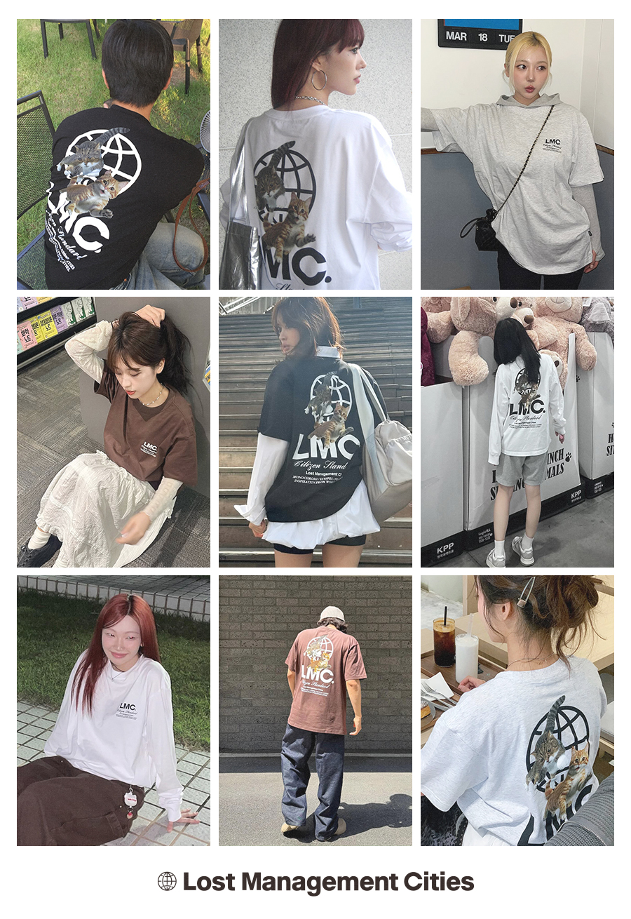 FLYING CATS TEE light heather gray - 감도 깊은 취향 셀렉트샵