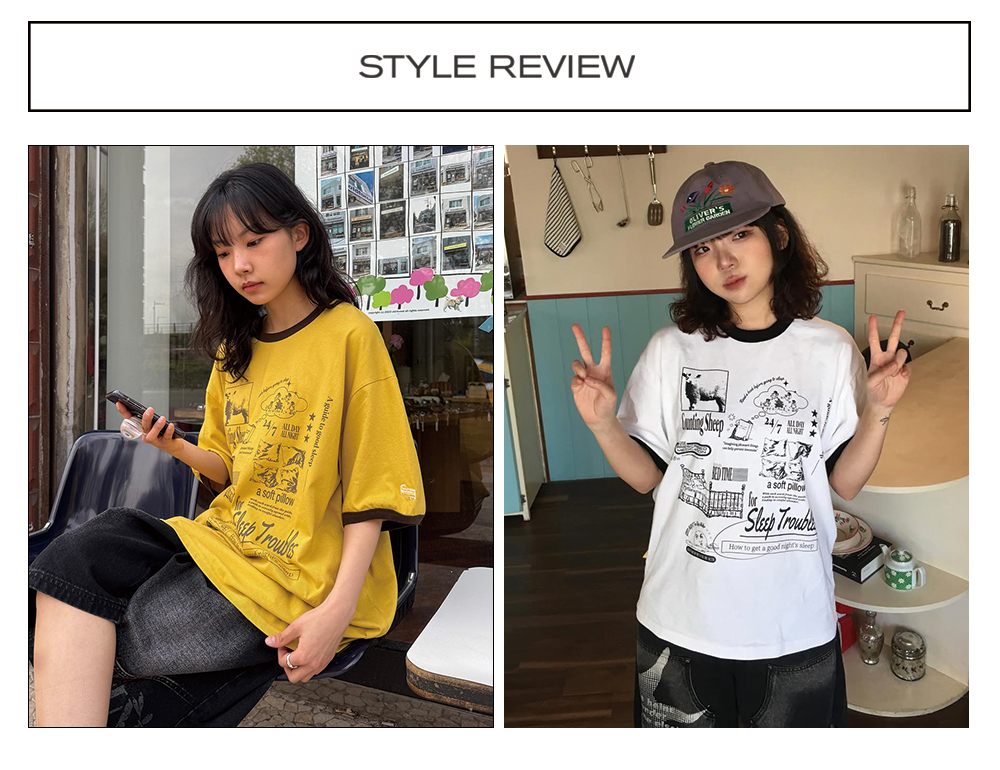 ★MAINBOOTH★Sleep Guide T-shirt(WHITE)★正規品/韓国直送料込 Sleep Guide T-shirt(WHITE) - 감도 깊은 취향 셀렉트샵 29CM