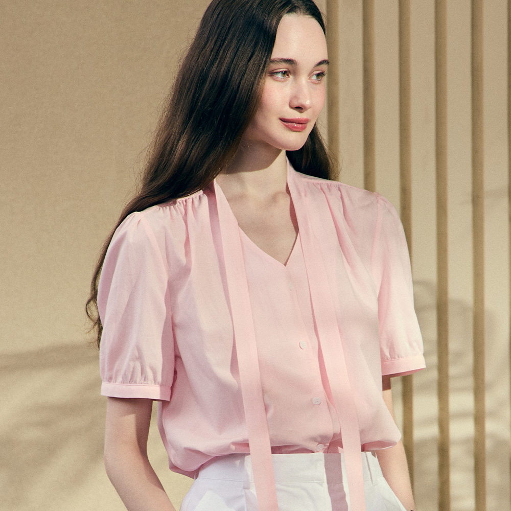 【レインボーグラデがお洒落♡】Louis Vuitton ポロシャツ 랭파이브][LUDY] HIGH NECK BLOUSE [루디] 하이넥 블라우스_