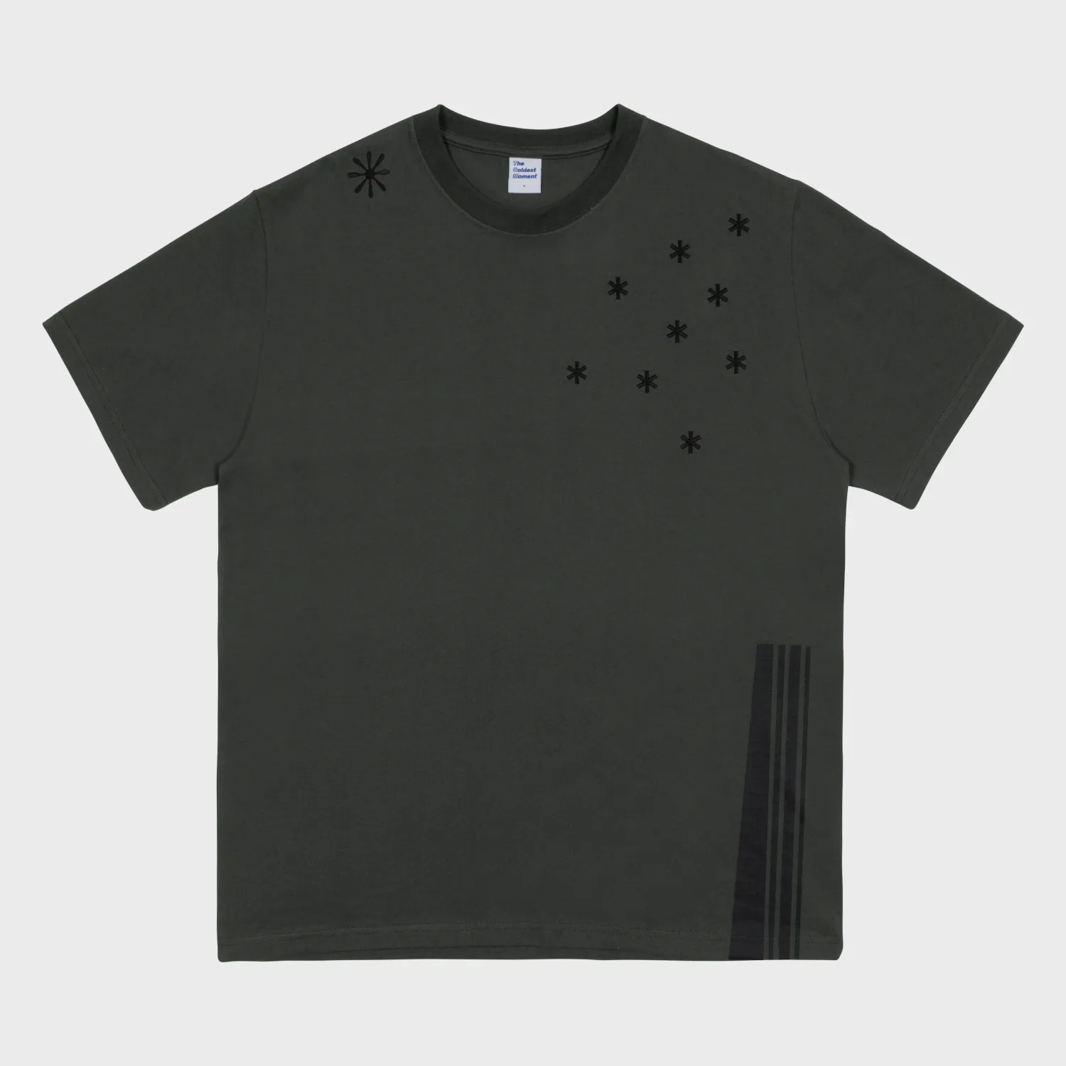 ★DANDEL★ DD symbol applique tee GREY 단델(DANDEL) DD symbol applique tee (GREY) - 사이즈 & 후기