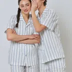 Blue ocean stripe pajama (couple)