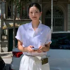 [29CM 단독 8차 재입고] wrinkled lapel shirts (white stripe)