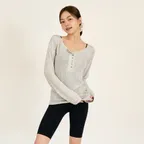 버튼 유넥 롱슬리브 (3colors)