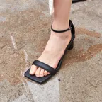 50mm Tango Cushion Stitch Sandal (BLACK)