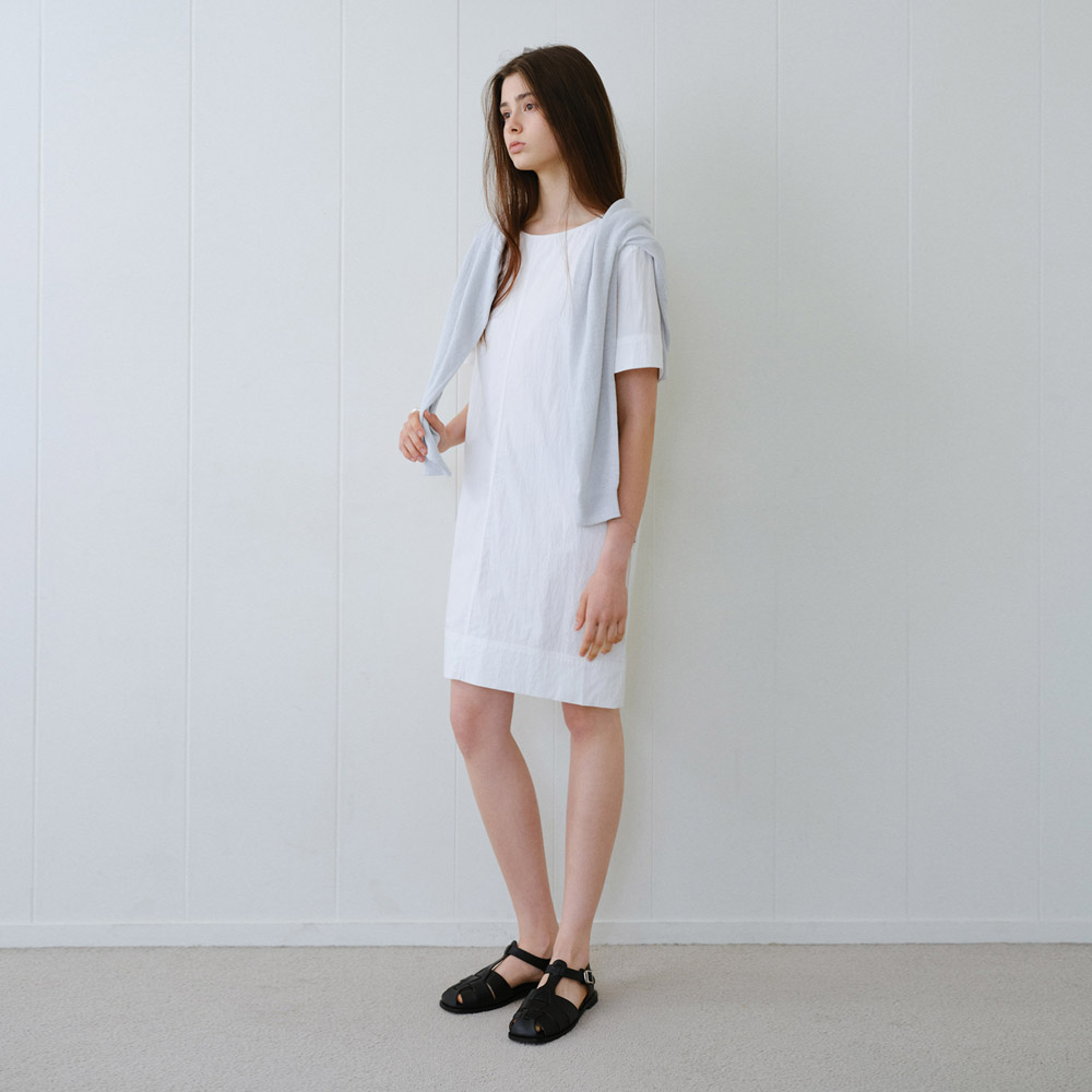 ワンピース RONRON ROUND COLLAR FRILL KANGKANG SHIRT DRESS PINK STRIPE R ROUND COLLAR FRILL KANGKANG SHIRT DRESS BLUE STRIPE - RONRON