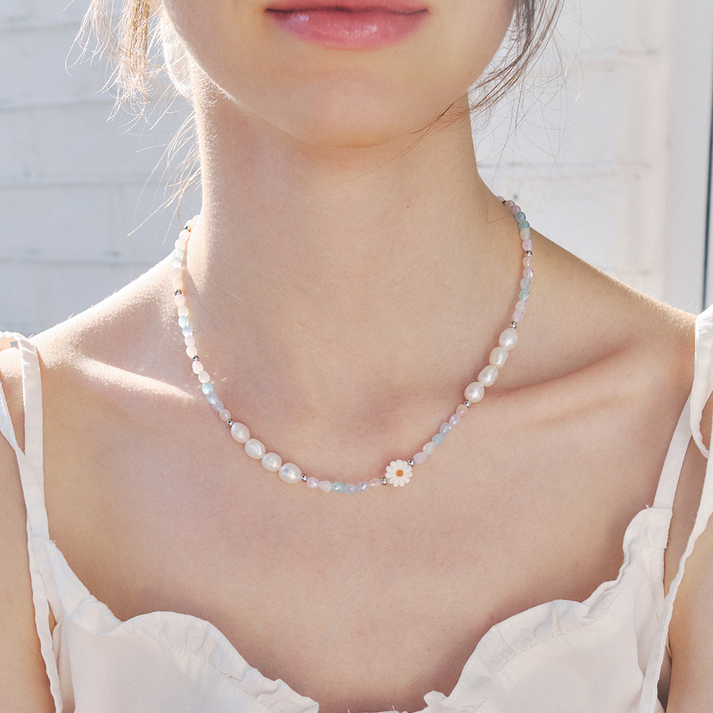 지민PICK][에스파 닝닝 착용] pastel moment daisy necklace