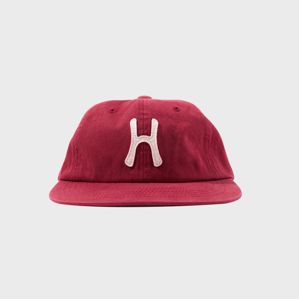 HELLO■Washed OG Logo 6Panel Cap_Deep Red■送料込 H Logo Cotton Relaxed Fit 6Panel Cap_Red - 감도 깊은 취향