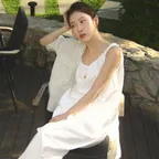 [14차_7/30 예약배송] Nina Shirring Sleeveless (Ivory)