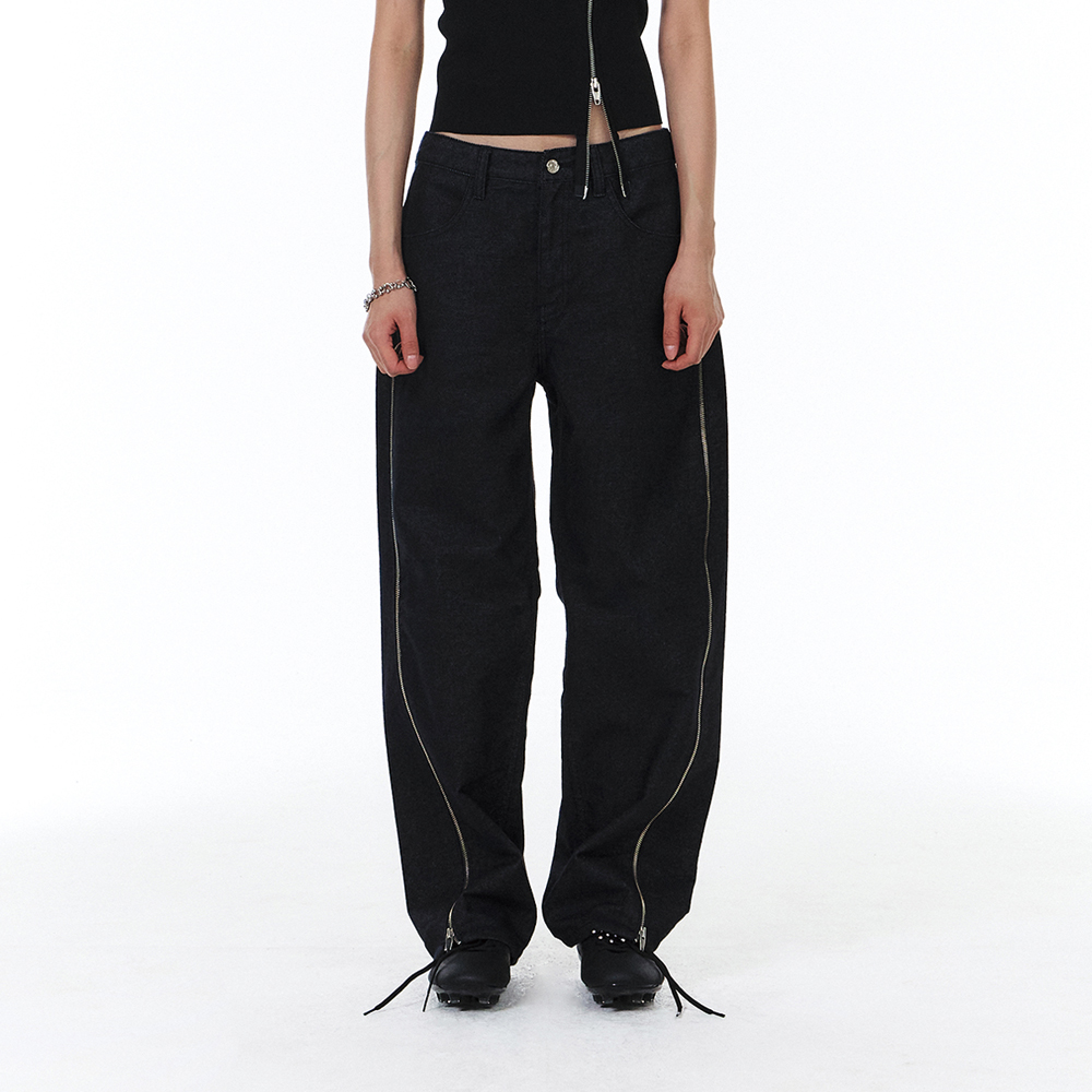 SLIT LACE UP KNIT PANTS (black) - 감도 깊은 취향 셀렉트샵 29CM