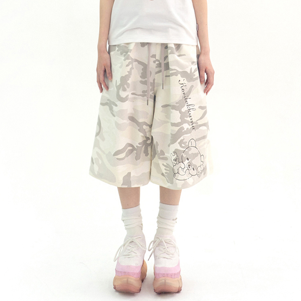 ★EXPIRED GIRL★BIG BERMUDA PANTS MELANGE GREY★韓国送料込 Big Bermuda Pants Melange Grey - 감도 깊은 취향 셀렉트샵 29CM