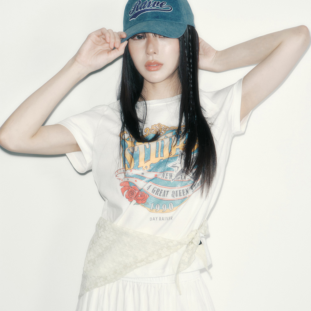 ★RAIVE★ Crown Raive Graphic Tshirt VW5ME601_3color Crown Raive Graphic T-shirt VW5ME601_3color - 레이브