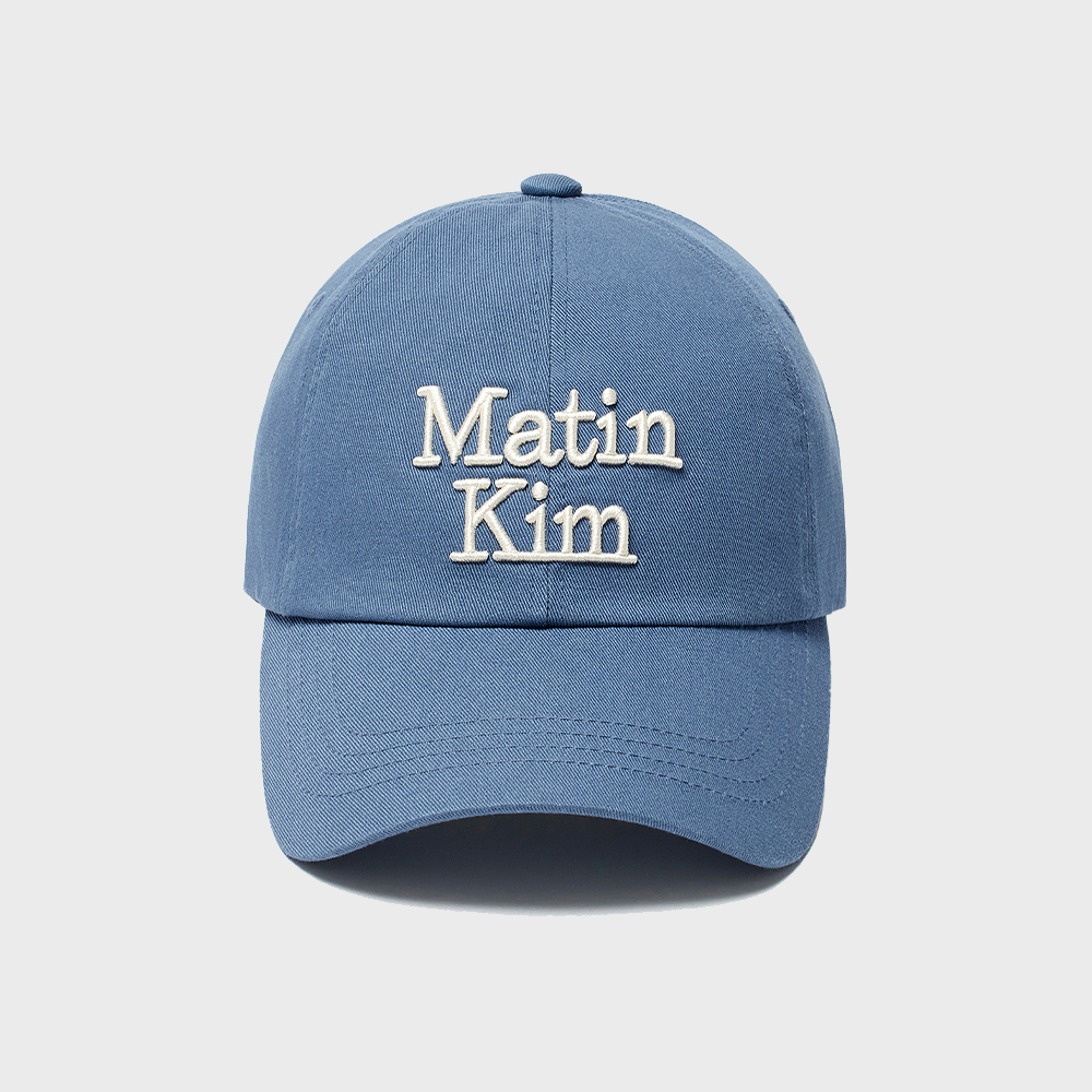キャップ [MATINKIM]matin volume logo ball cap in smoke blue MATIN VOLUME LOGO BALL CAP IN SMOKE BLUE - 감도 깊은 취향