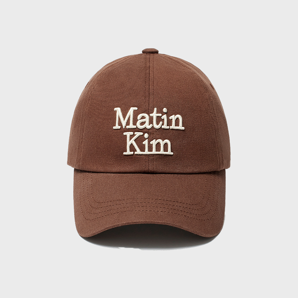 MATIN VOLUME LOGO BALL CAP IN BROWN - 감도 깊은 취향 셀렉트