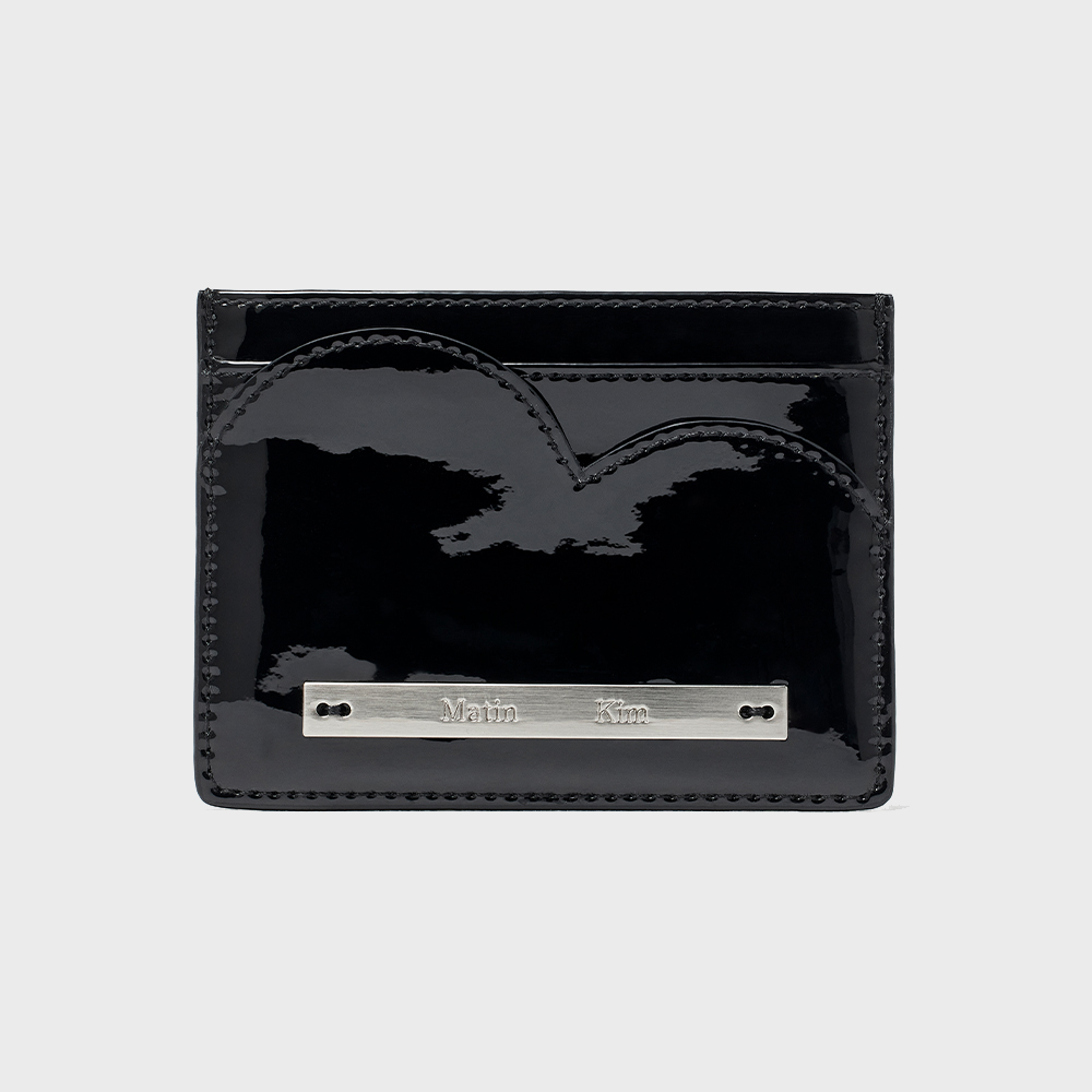 【MATIN KIM】HEART WAVE ENAMEL CARD WALLET★送料・関税込 HEART WAVE ENAMEL CARD WALLET IN PINK - 감도 깊은 취향