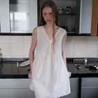 [딱지 착용_6차]claire cotton mini dress_white