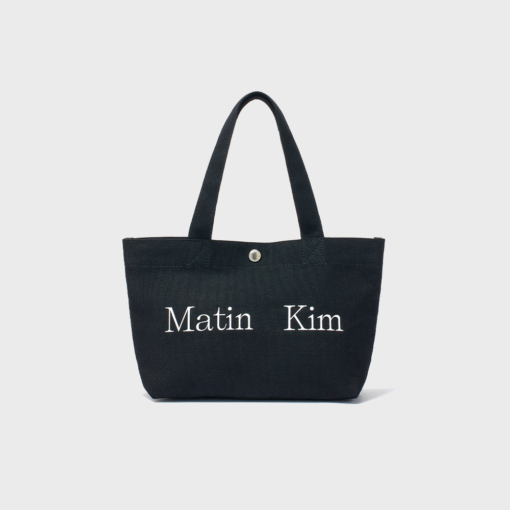 ● Matin Kim ●MATIN CRACKED LOGO ECOBAG IN BLACK MATIN CRACKED LOGO ECOBAG IN BLACK - MATINKIM