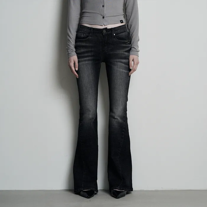 デニム・ジーパン CAT WASHING DENIM PANTS BLACK Designer fashion, Seoul-fully created | W Concept