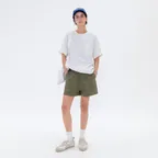 Leau fatigue shorts_khaki