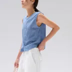 Keira blouse_blue plaid