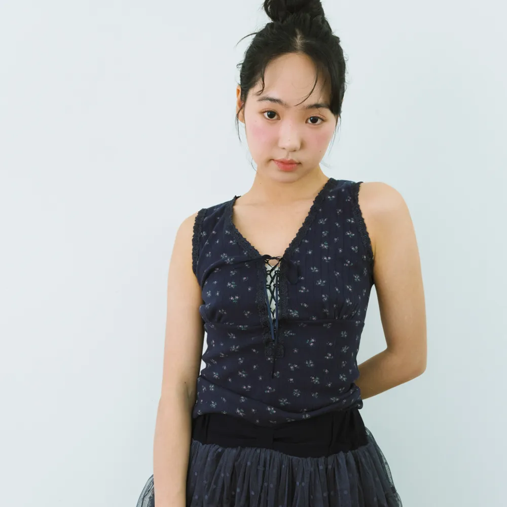 ★SHAKIRI★POWDER COTTON CANCAN SKIRT (BLUE)★韓国送料込 SHAKIRI Powder Cotton Cancan Skirt - Blue | 하이츠스토어