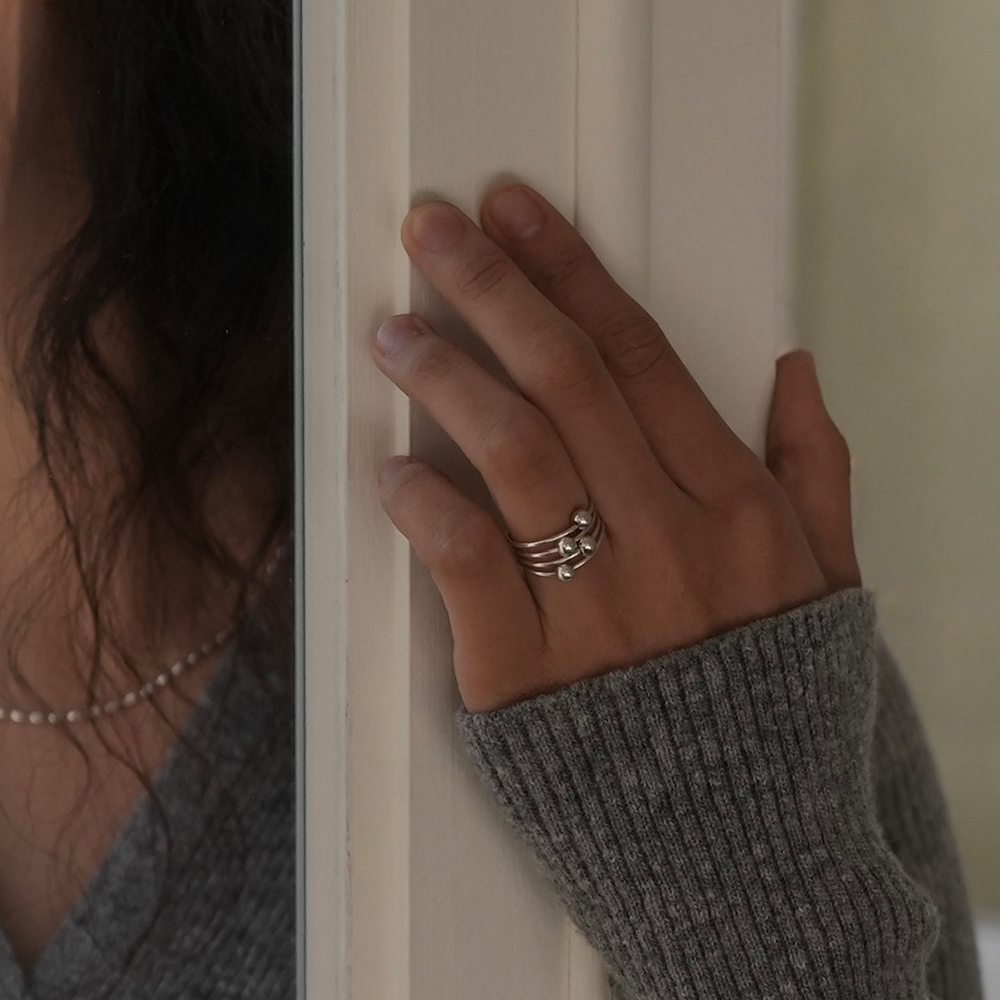 [韓国人気ジュエリー] Sun Glitter Eternity Ring 2mm - Cognac Sun Glitter Eternity Ring 2mm - Cognac - 감도 깊은 취향