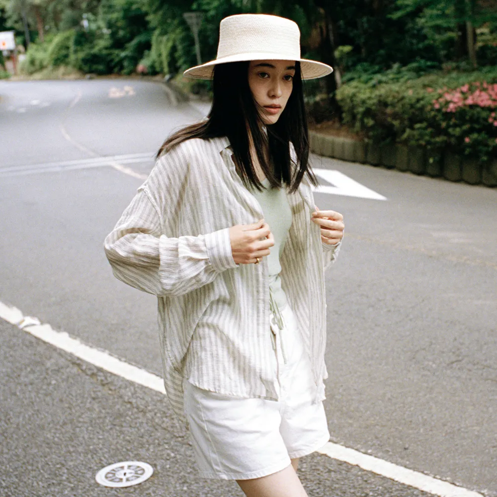 Airy loose sheer shirt_3colors