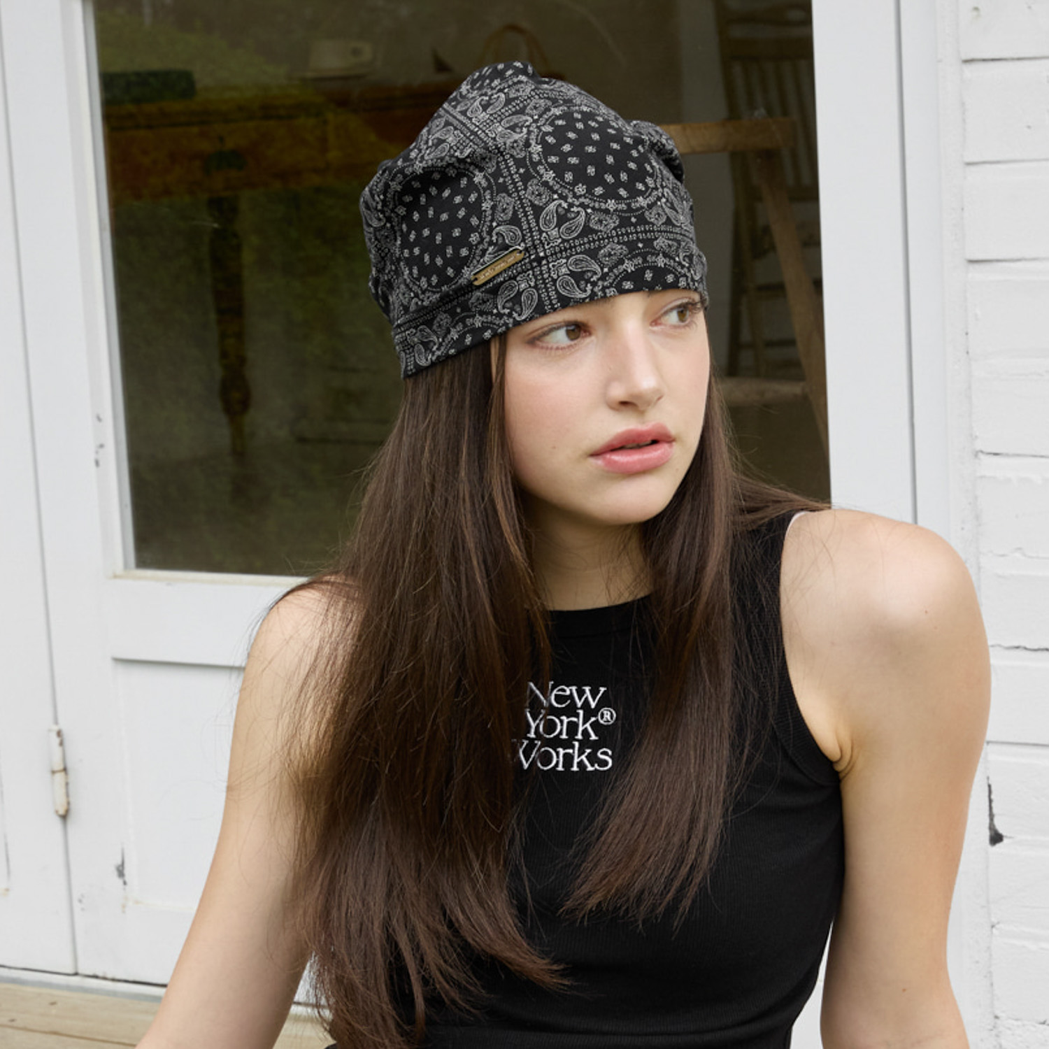 YESEYESEE x Newera Y.E.S Jacquard Pompon Knit Beanie Orange