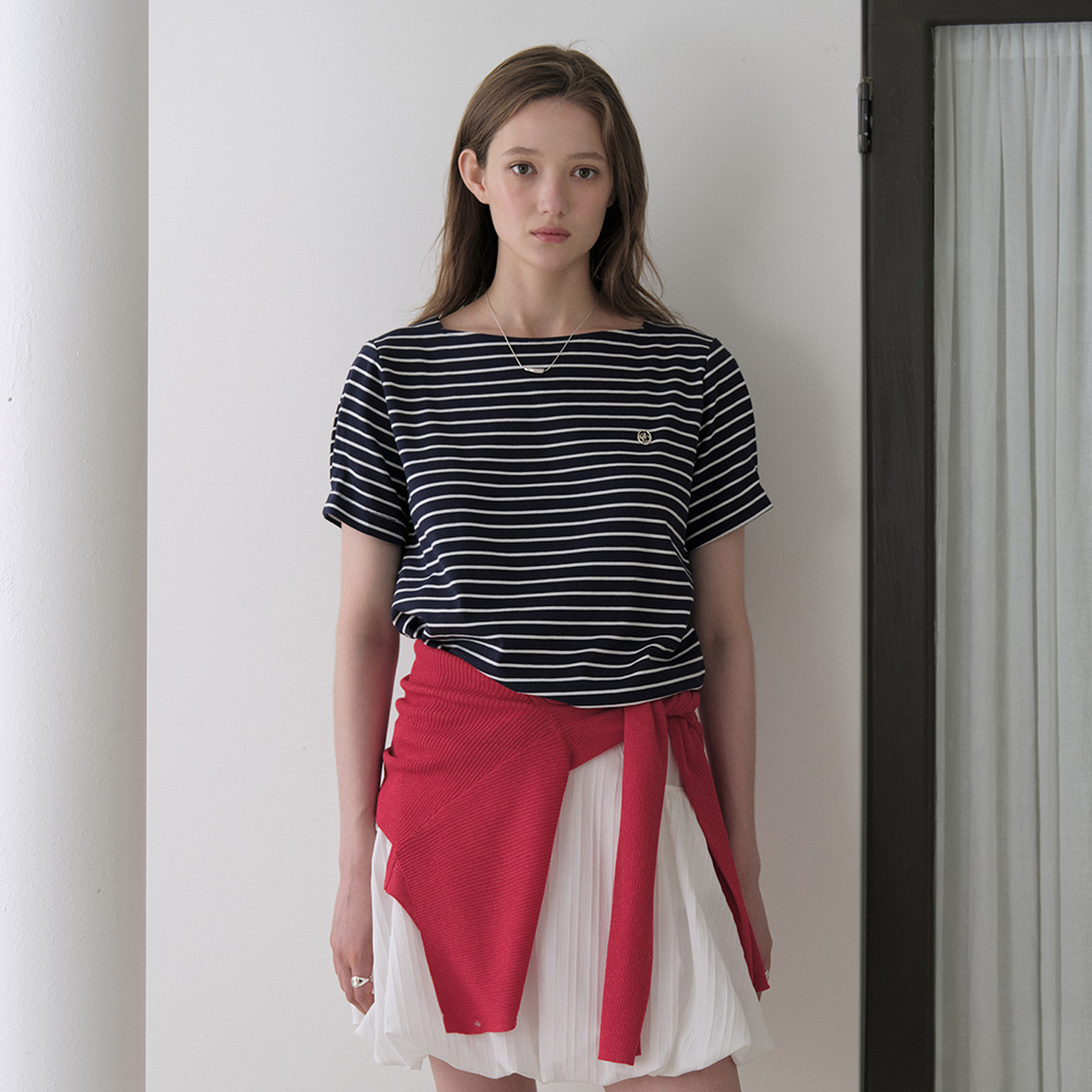 Stripe Ribbon Eyelet Top (Pink) - 감도 깊은 취향 셀렉트샵 29CM