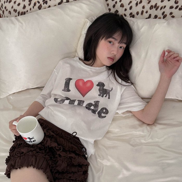 【more jude】 韓国人気★ Dear Jude Love Cat Cversized Tee Dear Jude love cat oversized tee gray - 감도 깊은 취향