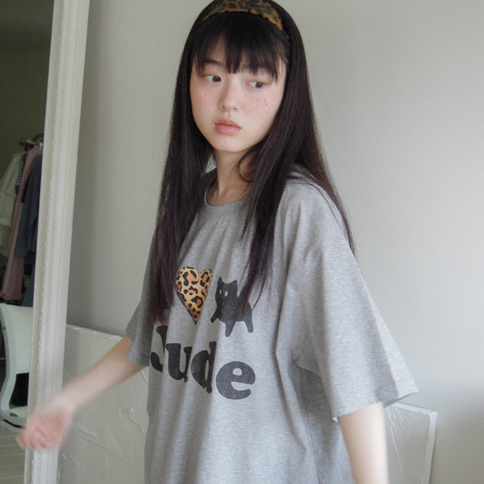 【more jude】 韓国人気★ Dear Jude Love Dog Cversized Tee Dear Jude love dog oversized tee white - 감도 깊은 취향