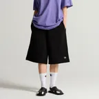C로고 버뮤다 스웨트 팬츠 Black