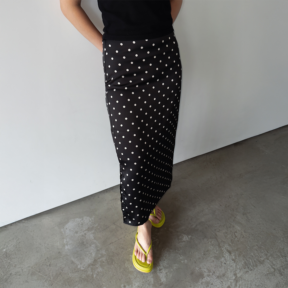 【BAON】Kyotoru Banding Dot Midi Skirt bando-3p-native-youth-
