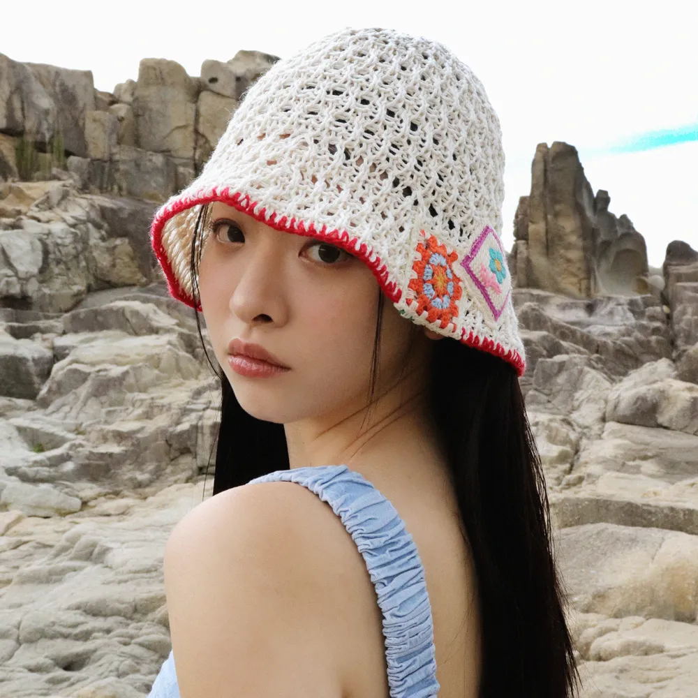 line-flower-net-ivory-bucket-hat-29cm