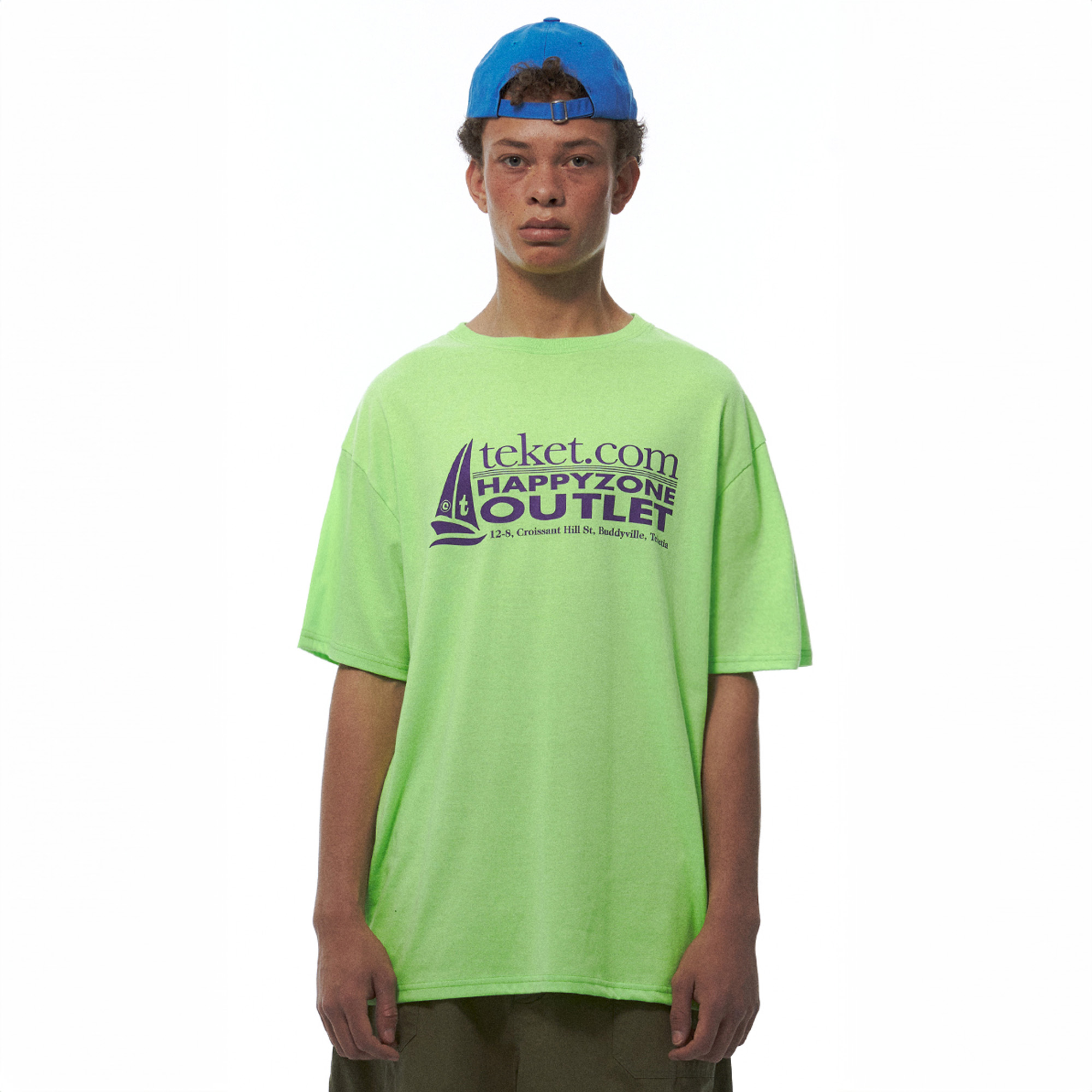 [teket] Document Tee ★大人気★ teket(テケット) documnet tee blue green large - メルカリ