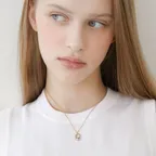 atypical hole pendant necklace (N043_gold)