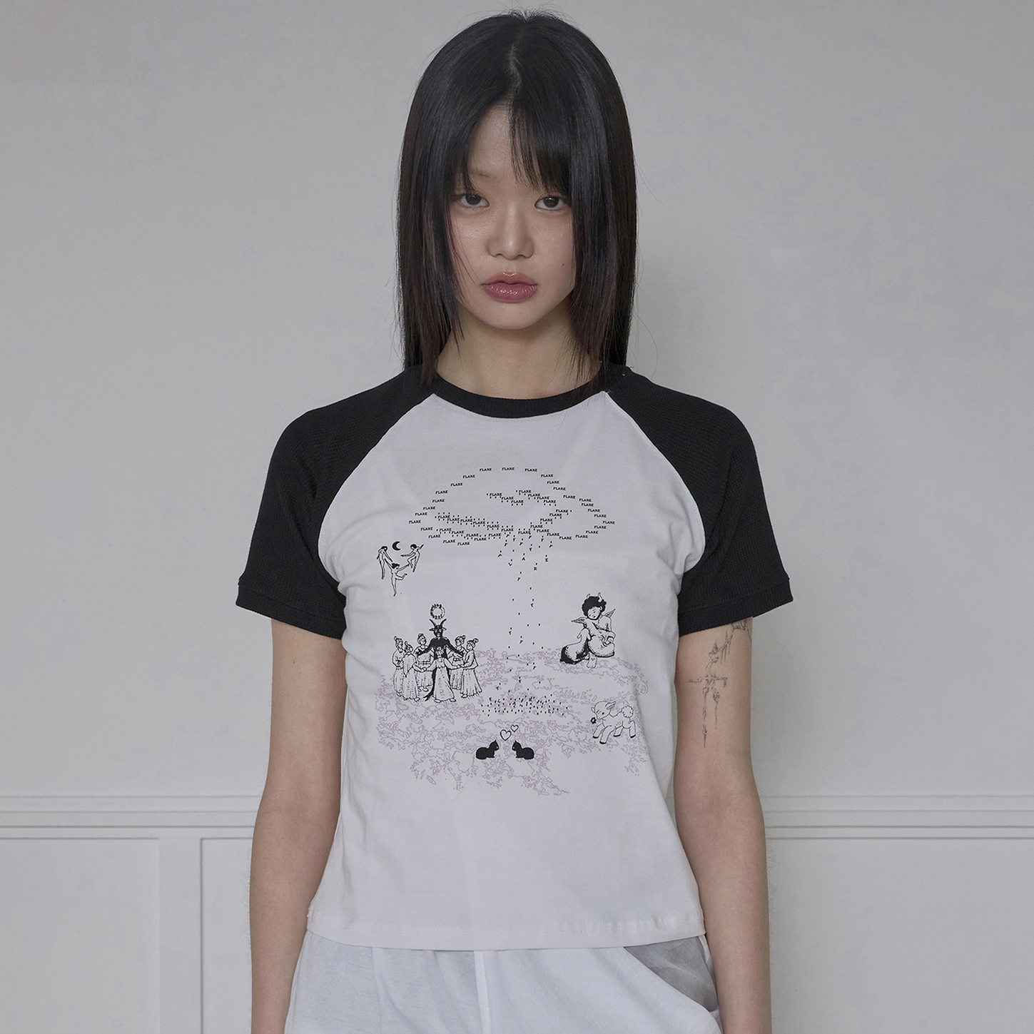 韓国発!【FLARE UP】Muta Waffle Raglan T-Shirt MUSINSA | FLAREUP Muta Waffle Raglan T-Shirt (FL